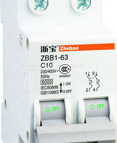 ZBB1-63 2P MCB Miniature Circuit Breaker