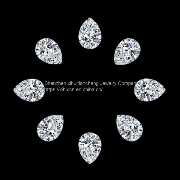 Wholesale Price D Color Near Colorless Excellent VVS1 Pear Shaped Moissanite Loose Stones photo-2