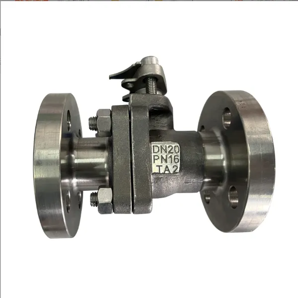 Titanium Alloy Flange Ball Valve TA1Q41H Soft and Hard Seal Strong Corrosion Resistant Acid Chlorine TA2 Hastelloy Valve photo-4