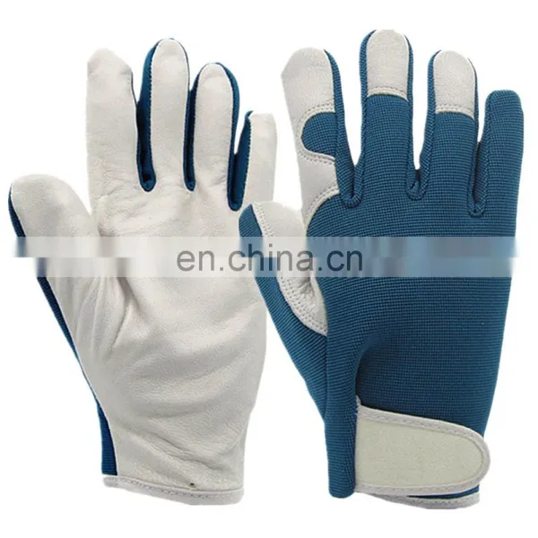 Durable Sheepskin Leather Gardening Gloves Working