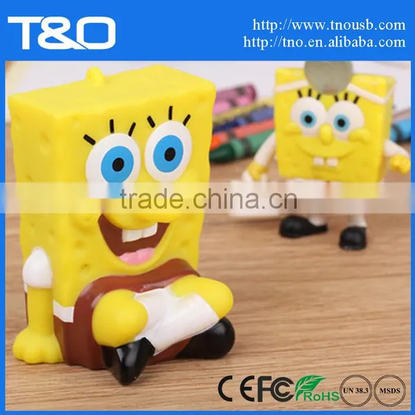 Cartoon Spongebob Power Bank 2600mah Cell Phone Usb Charger Yellow photo-2