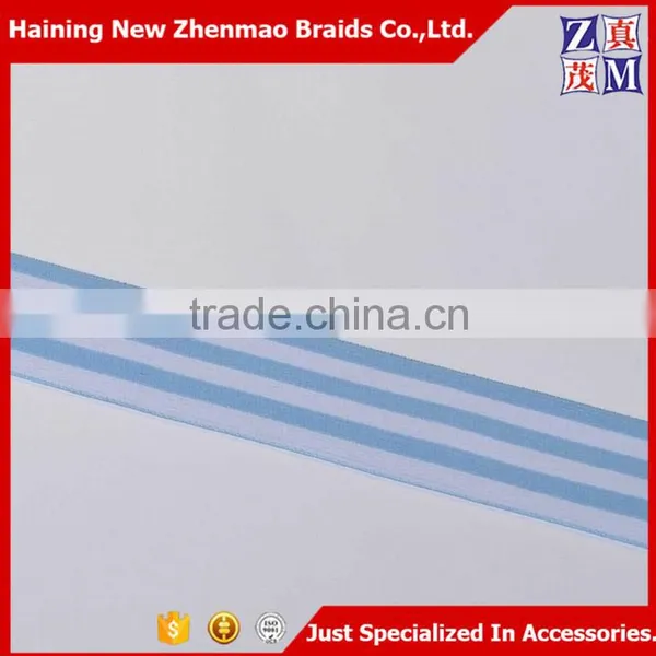 Blue and White Nylon Woven Elastic Webbing Tape photo-2