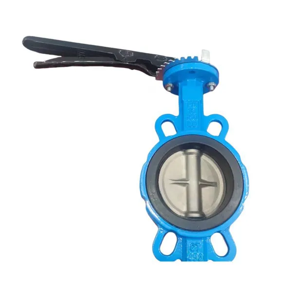 DN100 PN16 Manual Cast Iron Body Ductile Disc Plate Hand Lever Wafer Butterfly Valve for Water Media photo-5