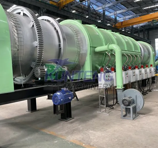 Big Capacity Continuous Rotary Carbonization Furnace Biochar Making Machine Palm Shell Charcoal Making Machine EPC photo-2