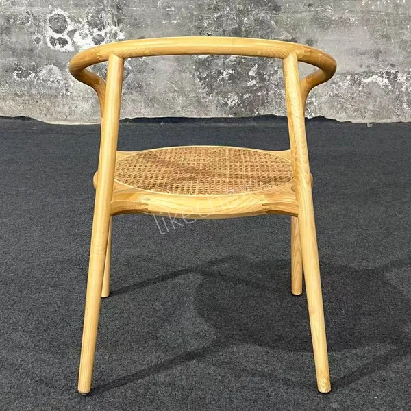 Italian Modern Nordic Solid Wood Cross-Back Dining Chair With Fabric Backrest for Home Office Home Bar Gym Hotel Use photo-5