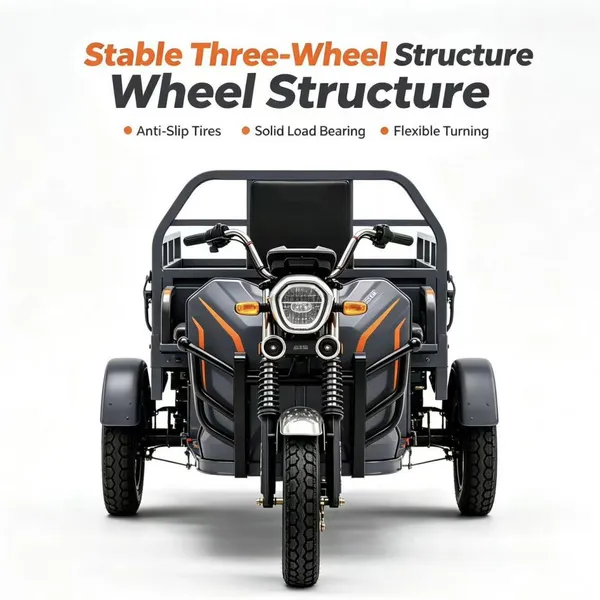 Factory Direct Electric Three Wheeler Cargo Passenger Dual Use Low Noise Stable Driving Electric Tricycle With 12 Months Warranty
