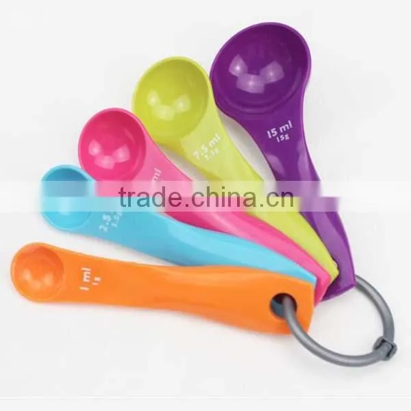 Wholesale Measuring Spoon Set Colorful ABS Set of 5pieces Measuring Spoons Teaspoon Baking Tools Spoon Set photo-5