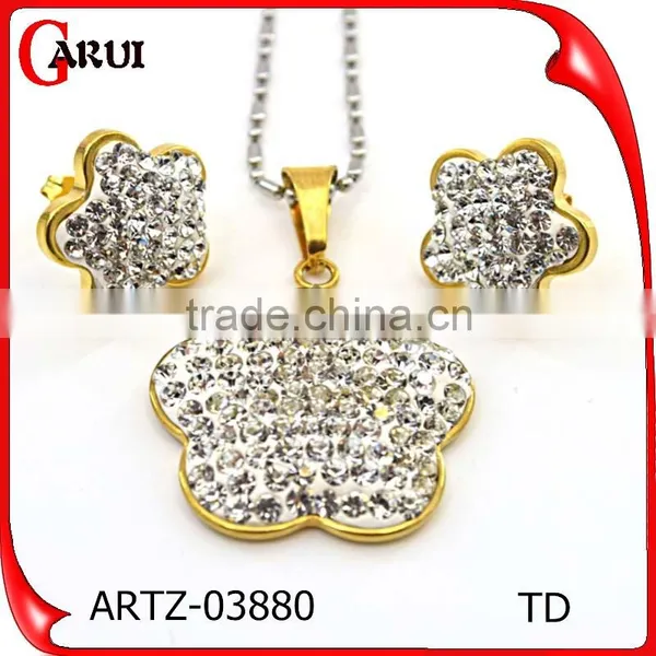 Jewelry Factory Wholesale Women Jewelry Earrings Colored Rhinestone Jewelry Set photo-3