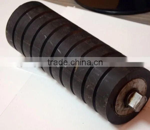 China Top Quality Size 89*465mm Rubber Coated Conveyor Idler Roller for Coal Mining photo-2