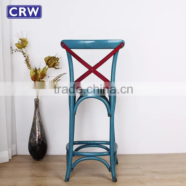 RCH-4003 Tall Wooden Cross Back Bar Chair photo-6