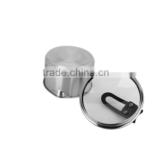Capsuled Bottom Cookware Aluminium Cooking Pots Stainless Steel Stock Pots for Cooking photo-3