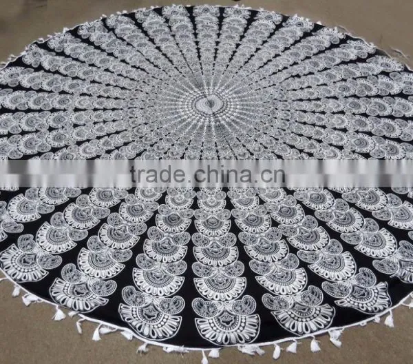 Mandala Printed Round Beach Towel 72 Inch Roundies Wholesale photo-5