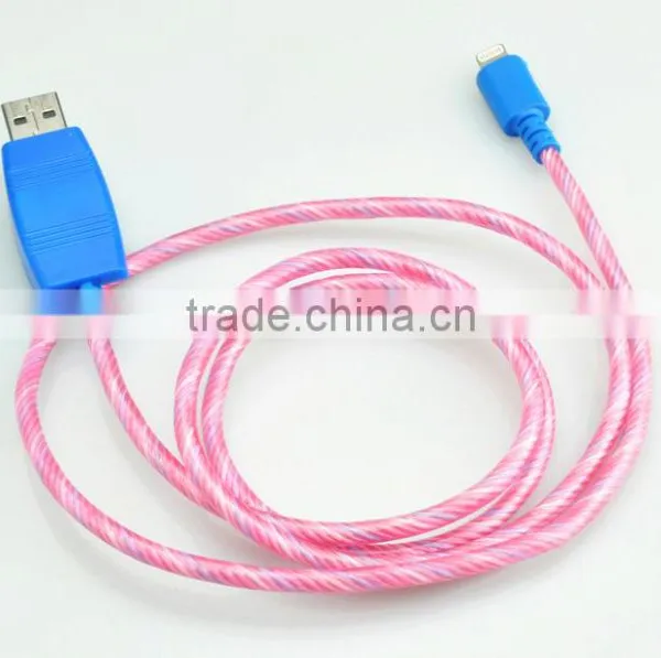 2015 Hot Selling Micro USB Data Cable With LED Light for Iphone/Ipad photo-3