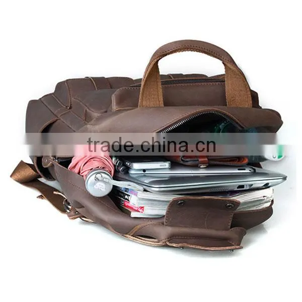 2014 Fashion Vintage Cowhide Leather Backpack Bag for Wholesale photo-6