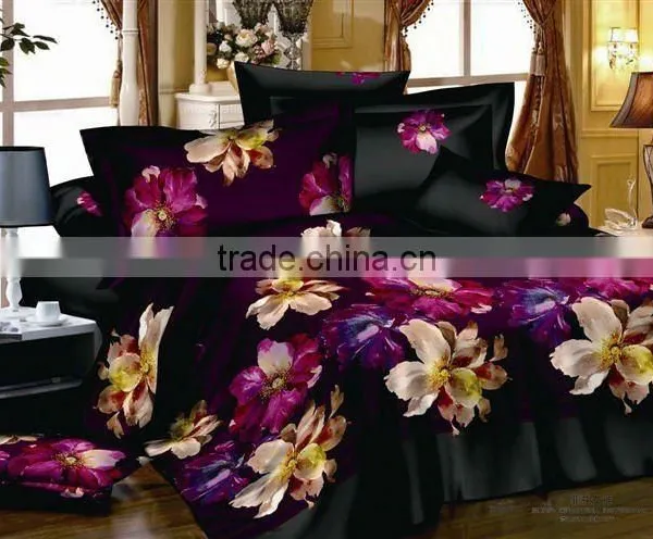 Trade Assurance/C40*40/133*72/high Quality Panel Printing 3D Floral Design Fabric for Bedding Set photo-2