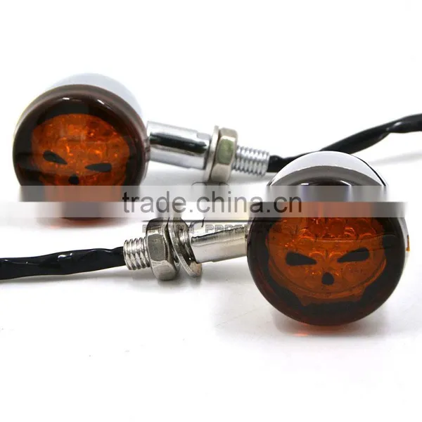 BJ-SL-062 Universal E-Mark Chrome Aluminum Amber Motorbike LED Light Motorcycle Turn Signal photo-5