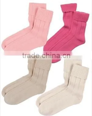 2015 New Trendy Custom Design Custom 100%cashmere Sock