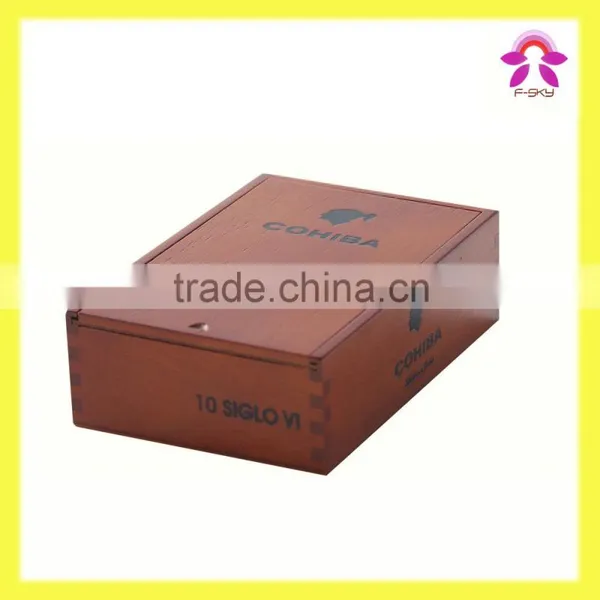Hot Sale Custom Noble Wooden Cigar Box With Sliding Lid