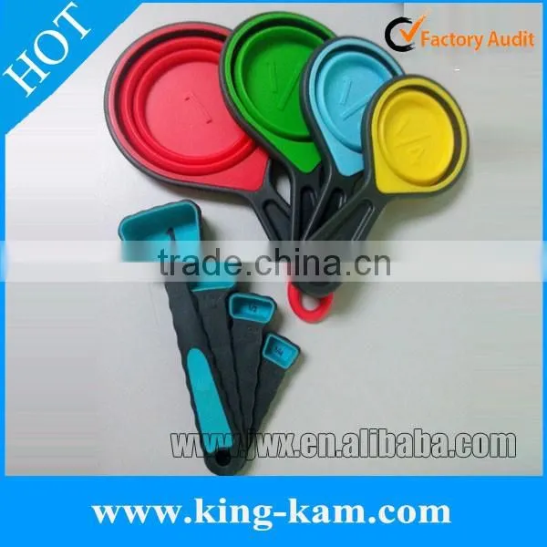 Food Grade Silicone 8-piece Measuring Cup in Various Colors photo-4