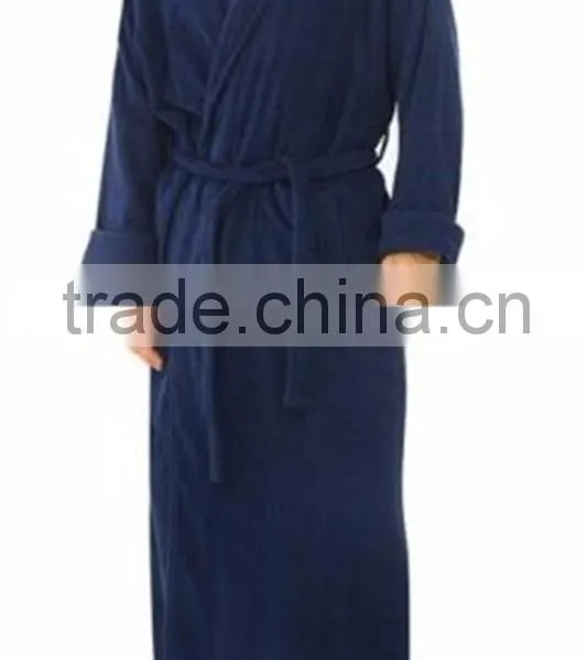 Wholesale Soft Warm Mens' Fleece Cotton Bathrobe photo-2