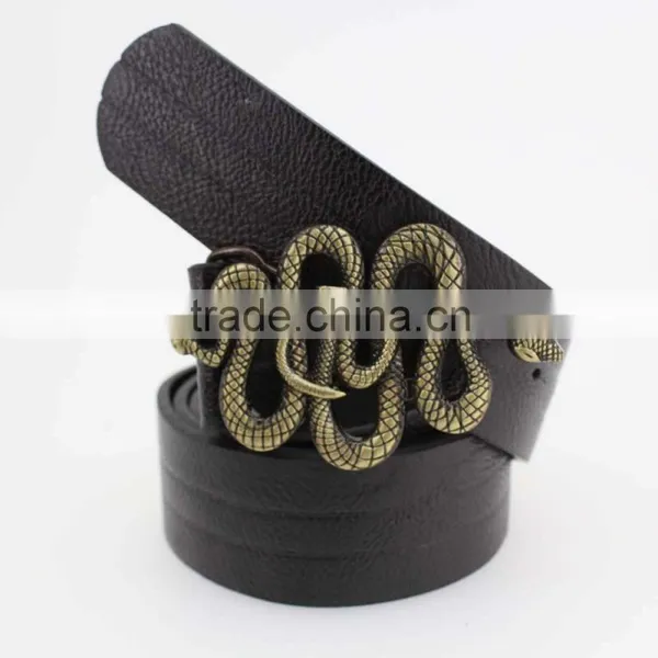 2015 Vintage Style pu Casual Belt for Women With Snake Shape Buckles in Yiwu photo-2