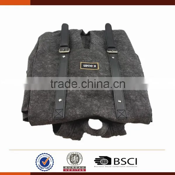 Vintage Leather School Backpack College Bag photo-5