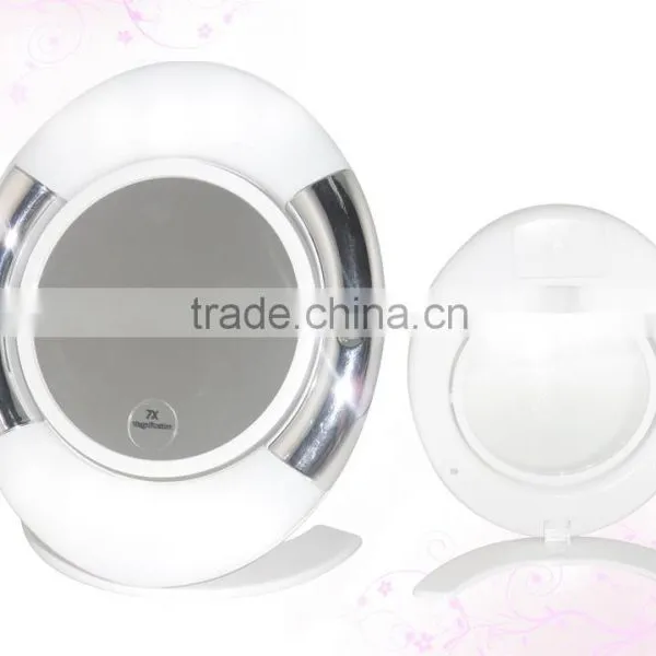 Oval Double Sided Lighted Vanity Makeup Mirror photo-2