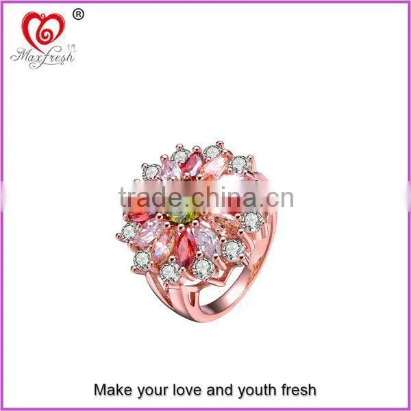 China Suplier Maxfresh Supply Cheapest Gold Plating Rings Gift Women's Rings With High Quality