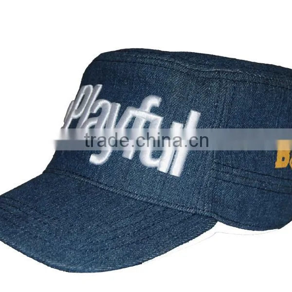 Wholesale Denim Cap/custom 3d Embroidery Military Hat photo-6