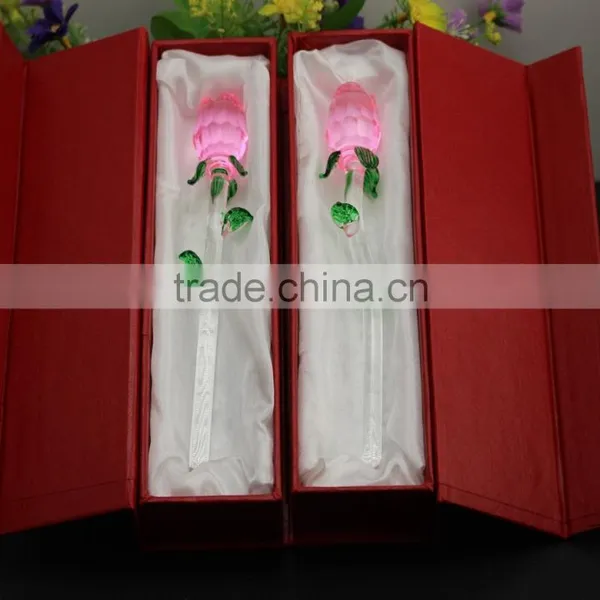 2016 Latest Design Romantic Crystal Rose Flower for Wedding Favors 160*25mm Red /pink Hot Selling photo-5