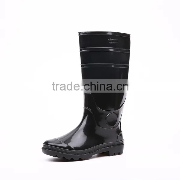 2016 Hot Selling Cheap Black Pvc Rain Boots Without Steel Toe, Cheap Plastic Pvc Rain Boots photo-3