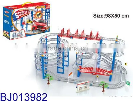 Fashion Kids Toy Plastic B/O Rail Racing Car Slot Toy