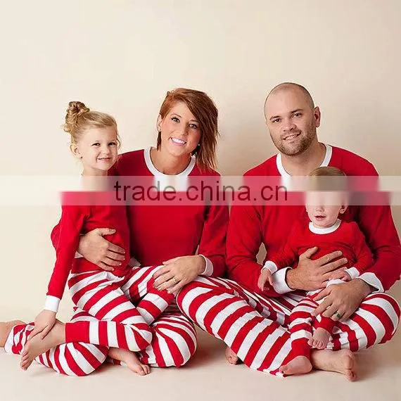 Family Cotton Christmas Pajamas With Stripe Red/green/blue