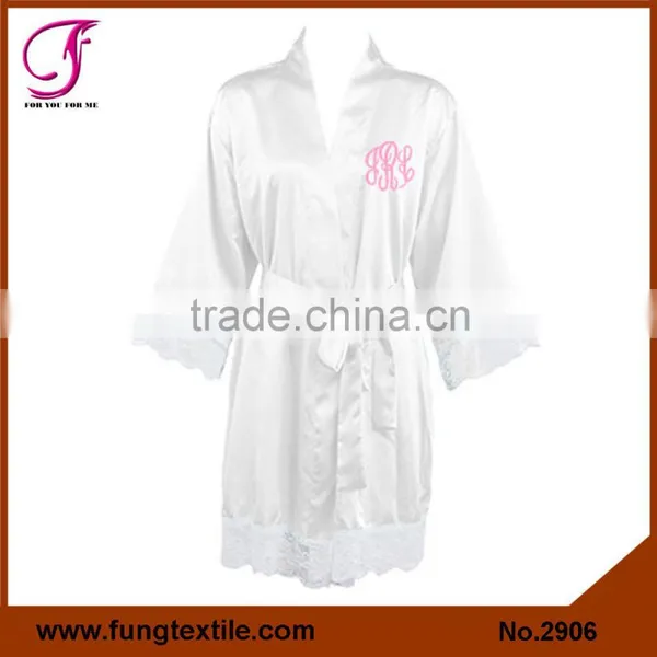 Fung 2906 Women Lace Satin Robes photo-4
