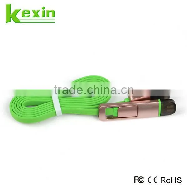 Flexiable Design All in One USB Multi Charger Data Cable, 2 in 1 Micro USB Charger for Cell Phone photo-3