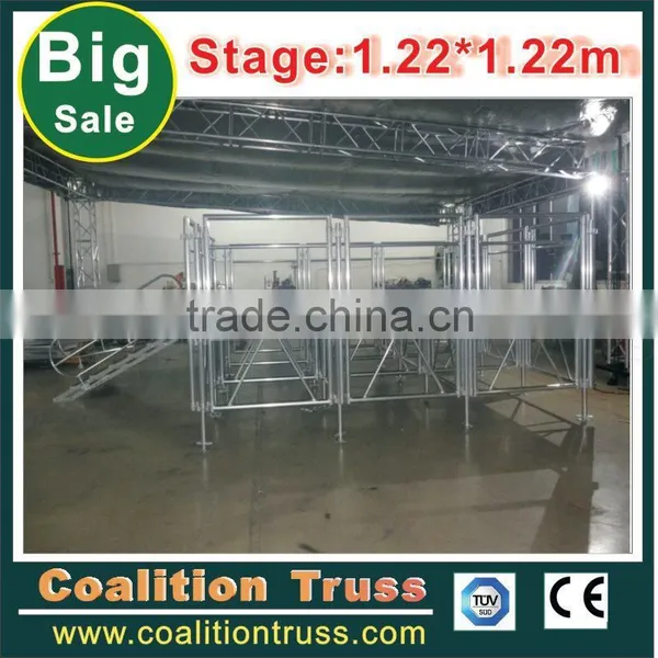 On Sale Aluminum Adjustable Height Portable Plywood Stage