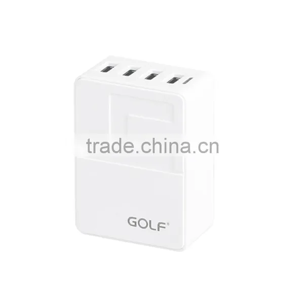 6 A USB Power Adapter Wall Charger 4 Port With Foldable US EU Plug photo-6