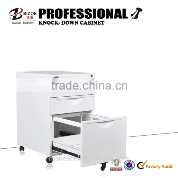 Modern Furniture 3 Drawer Movable Metal Cabinet/moving Filing Cabinet photo-3