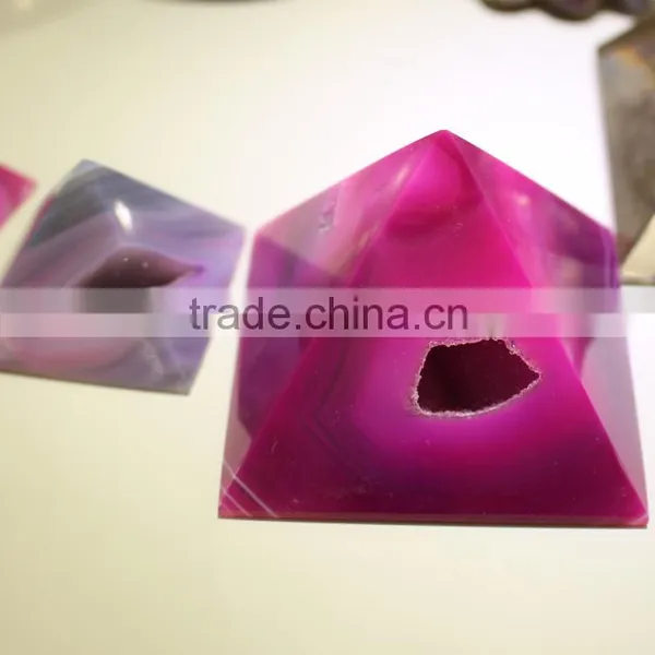 Natural Agate Stone Healing Pyramid photo-5