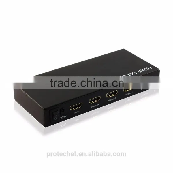 OEM China Supplier New Products 1X4 HDMI Splitter With IR 1080P 60Hz Cascaded 3D HDMI V1.3 HDMI Splitter 1 in 4 Out photo-4