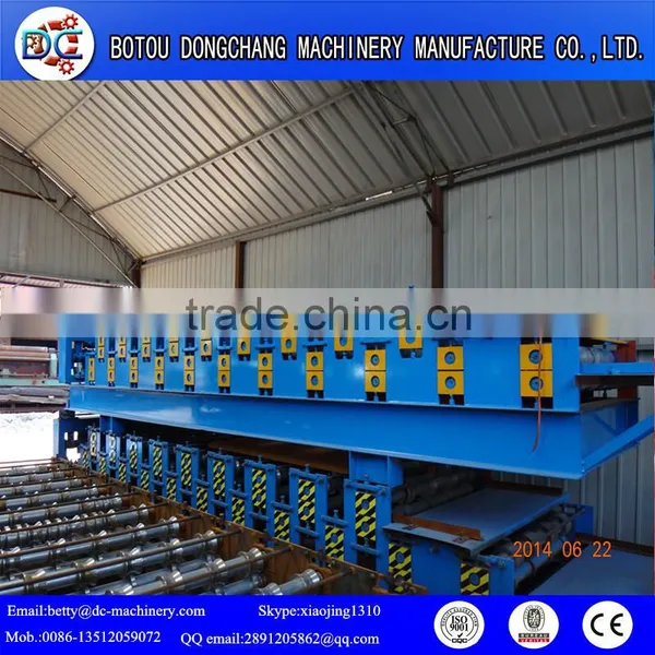 CNC Trapezoidal Profile Color Steel Roof Panel Single Cold Roll Forming Machine photo-5