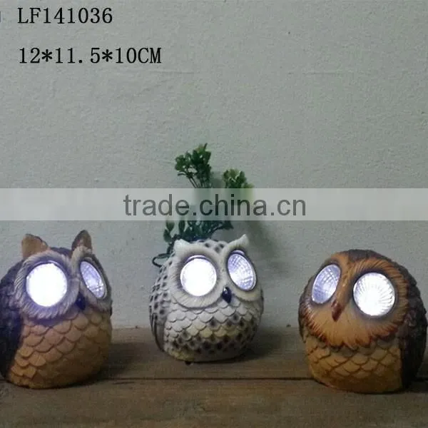 Polyresin Owl Toy Small Solar Led Lights Home Decor photo-6
