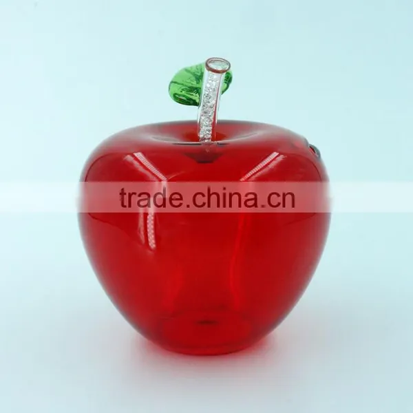 Lovely Wedding Door Gift Crystal Red Apple Coin Piggy Bank photo-3
