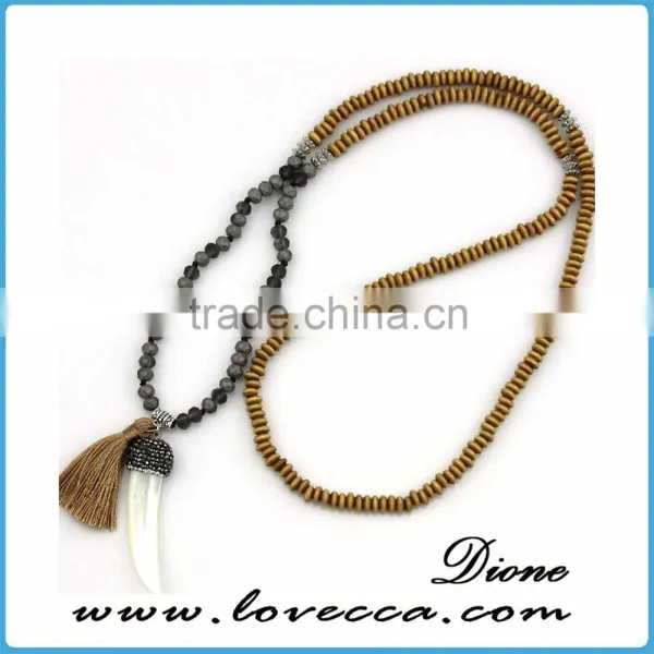Good Quality Wholesale Fashion Beads Stone Tassel Necklace Pendant photo-4