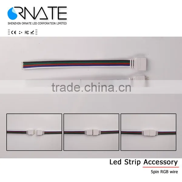 4pin RGB Connector PCB Adapter 10mm -D 15CM Cable For 5050 3528 RGB LED Strip photo-2