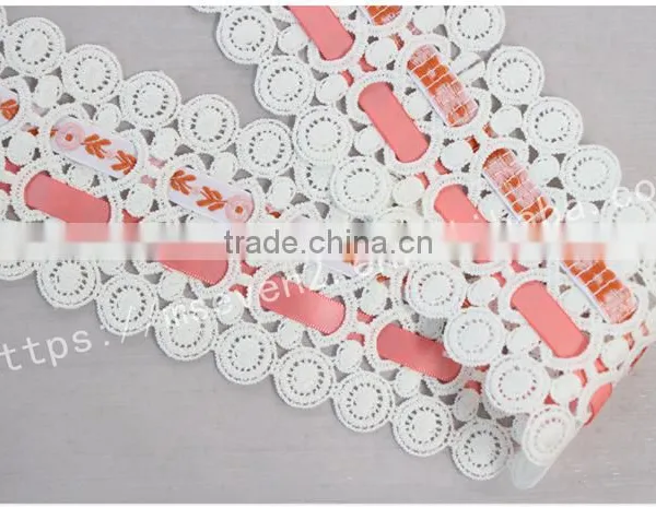 Special Design 7.5cm Lace Composite Wholesale Ribbon With Jacqurd Webbing photo-5
