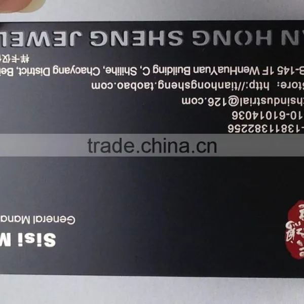Metallic Golden Letters Metal Black Card With High Quality photo-2