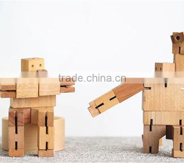 Blocks of Wood Cube Robot Children's Creative Puzzle Toys Amazing Shape Cube Puzzle photo-4
