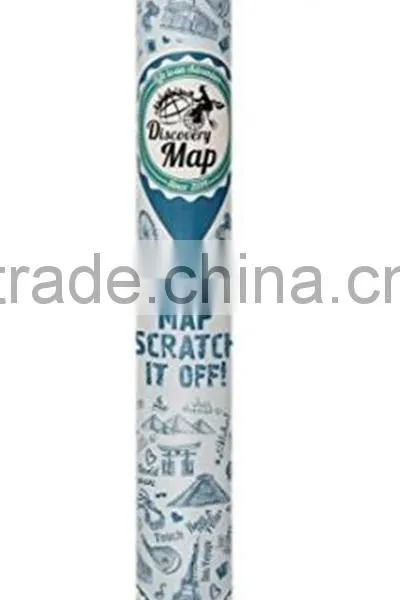 Detailed World Map With Scratch off Stickers Large Size and Tube Packaging AMA-08 photo-6
