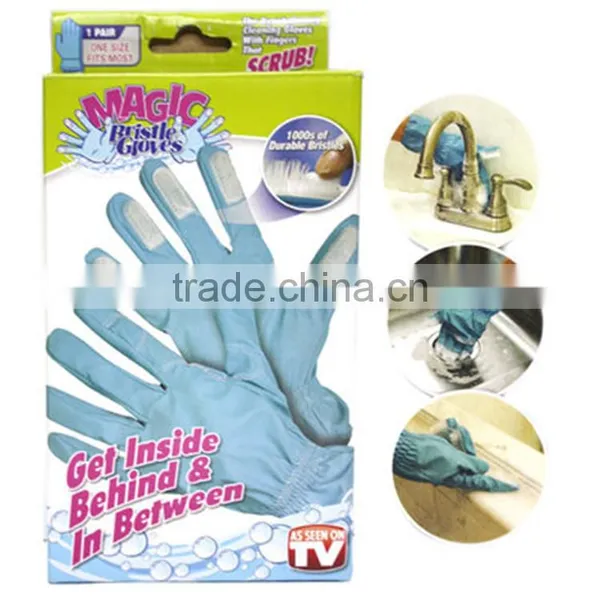 Magic Bristle Cleaning Gloves Cleaning Glove With Finger photo-6